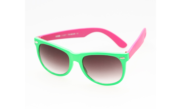 Wayfarer-Sonnenbrille in grün/rosa