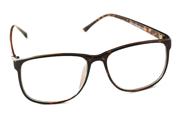 Schildkrötenbraune Brille ohne Stärke, schilchtes Design