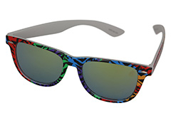 Verspiegelte Sonnenbrille, Wayfarer-Design