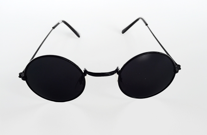 Schwarze Kinder-Sonnenbrille im Lennon-Design