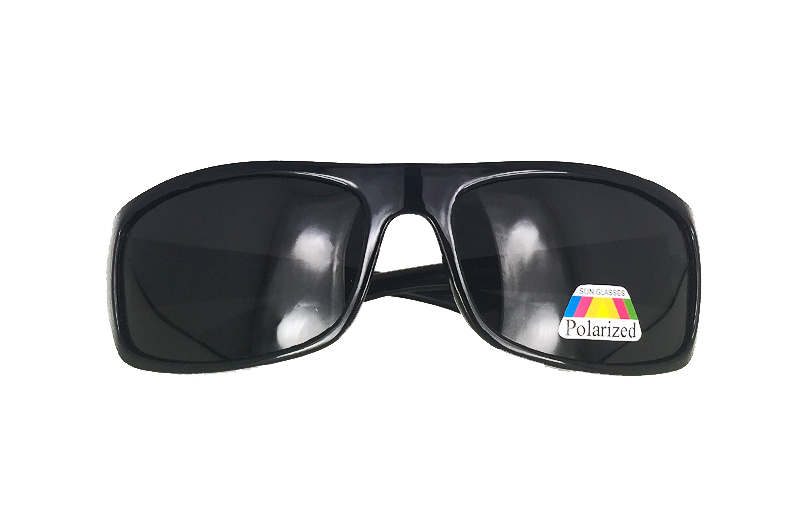 Schwarze polarisierte Sonnenbrille in robustem Design - sunlooper.de - billede 2