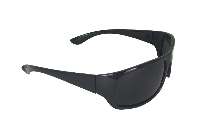 Schwarze polarisierte Sonnenbrille in robustem Design - sunlooper.de - billede 3