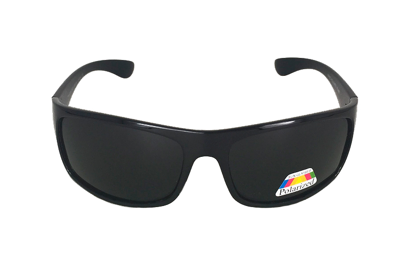 Schwarze polarisierte Sonnenbrille in robustem Design