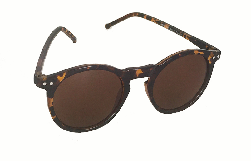 Runde Leopardbraune-Sonnenbrille