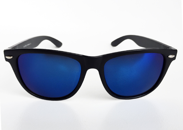 Wayfarer-Sonnenbrille mit bläulichem Glas - sunlooper.de - billede 3