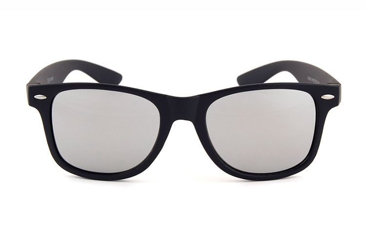 Schwarze Wayfarer, verspiegelt - sunlooper.de - billede 2