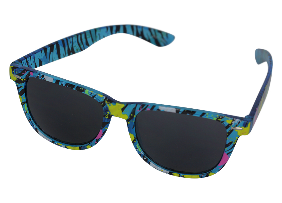 Wayfarer-Sonnenbrille, durchsichtig blau