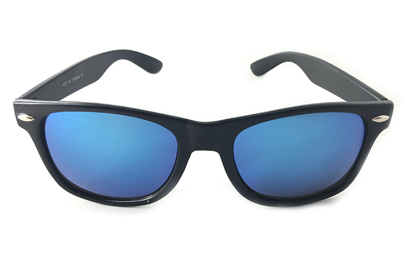 Wayfarer-Sonnenbrille mit bläulichem Glas - sunlooper.de - billede 2