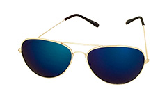Flieger-Brille mit blauen Spiegelgläsern - Design nr. 3231