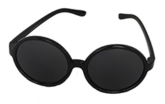 Runde, große schwarze Sonnenbrille - Design nr. 1007