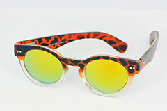Schildkrötenbraune runde Sonnenbrille - Design nr. 1131