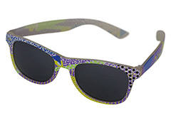 Farbenfrohe Wayfarer-Sonnenbrille - Design nr. 1144