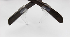 Schwarzer Brillenhalter aus Silikon (2 Stück) - Design nr. 1164