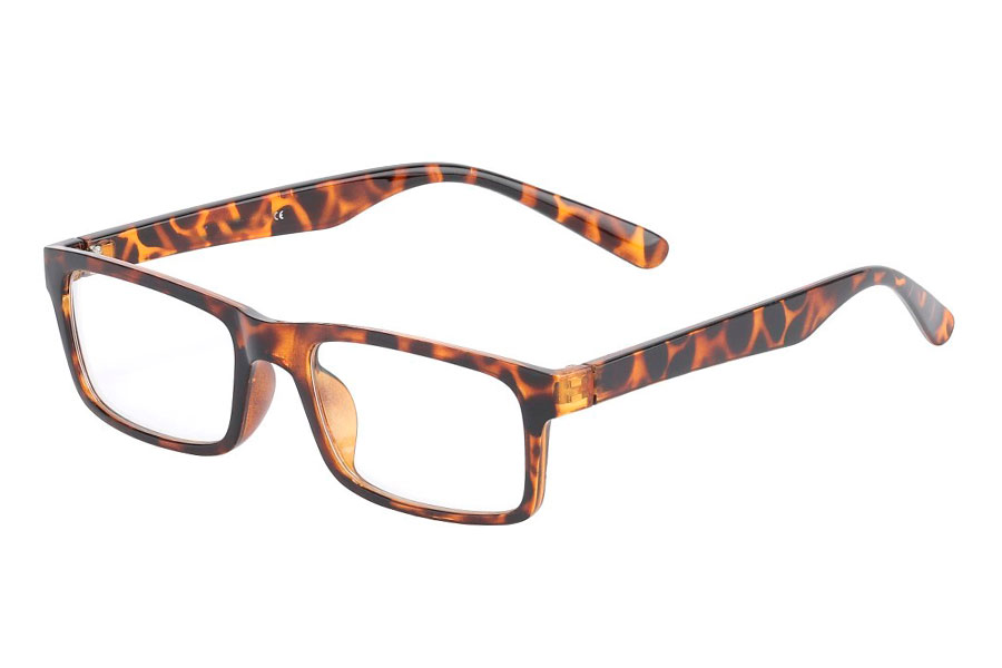 Schildkrötenbraune Brille ohne Stärke - Design nr. 3015