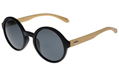 Schwarze Sonnenbrille aus Bambus - Design nr. 3044