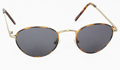 Ovale Metallsonnenbrille mit grauen Gläsern - Design nr. 3120