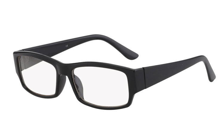 Schwarze Brille mit Fensterglas - Design nr. 403