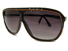Braun-orangene Pilotenbrille - Design nr. 849