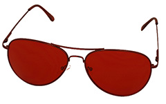 Pilotensonnenbrille mit rotem Glas - Design nr. 975